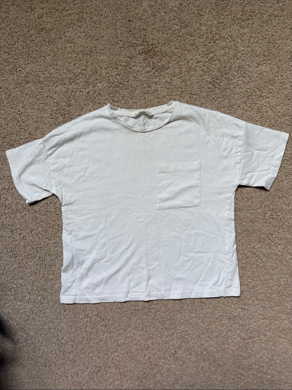 Mango Cream Crewneck Pocket Tee - Short Sleeve